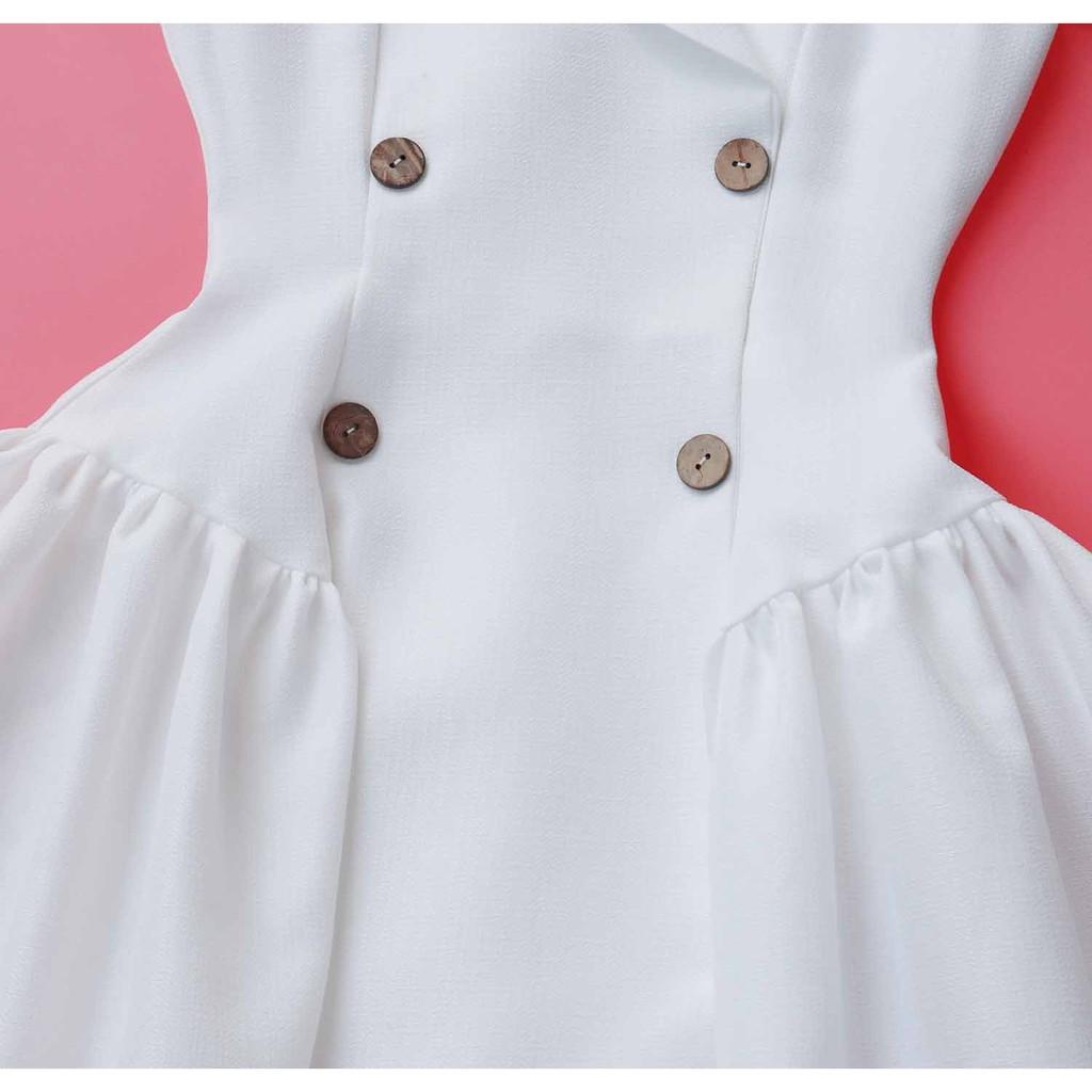 Đầm vest trắng đi tiệc cưới, dạo phố, đi chơi, đi làm xinh xắn, sang trọng