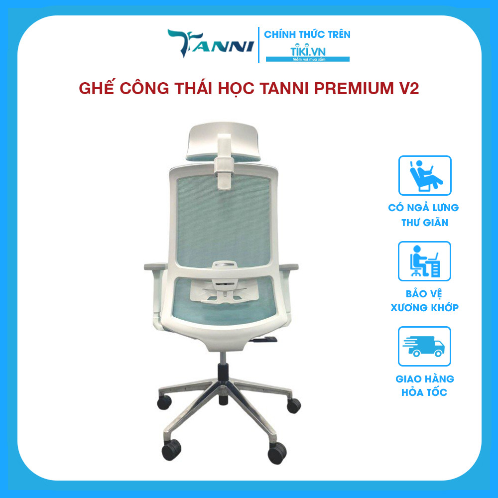 Ghế Xoay Văn Phòng Công Thái Học Ergonomic Có Ngả Lưng Premium V2 , Ghế Xoay Ngồi Làm Việc Cao Cấp Nhập Khẩu