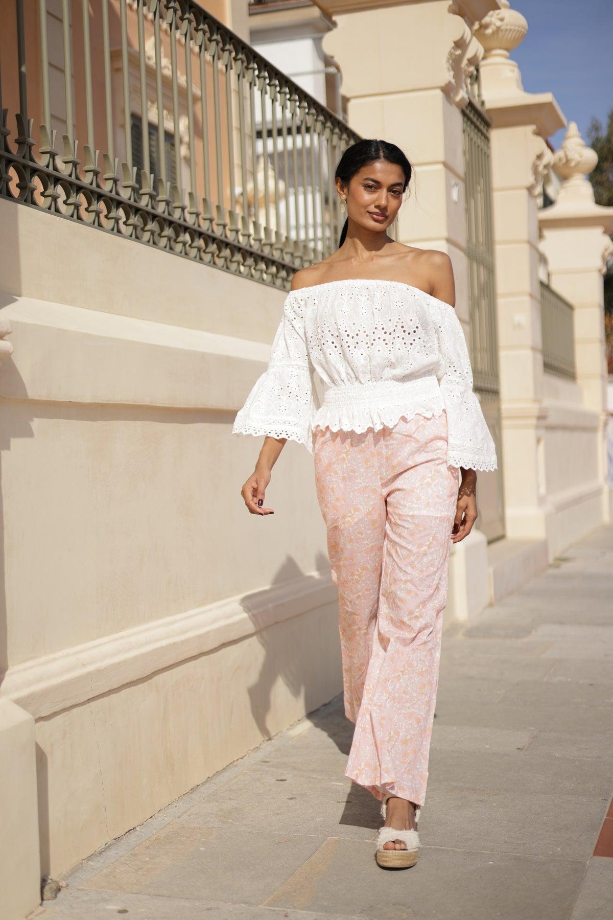 Quần Dài Hoa Cotton Cao Cấp Luna Llena
