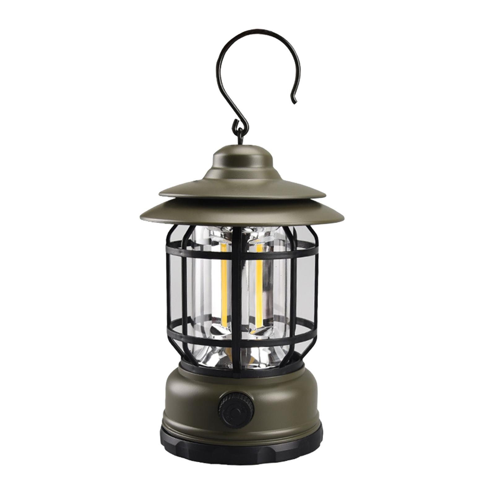 Outdoor Retro Campsite Lantern Camping Light Portable LED Emergency Lamp