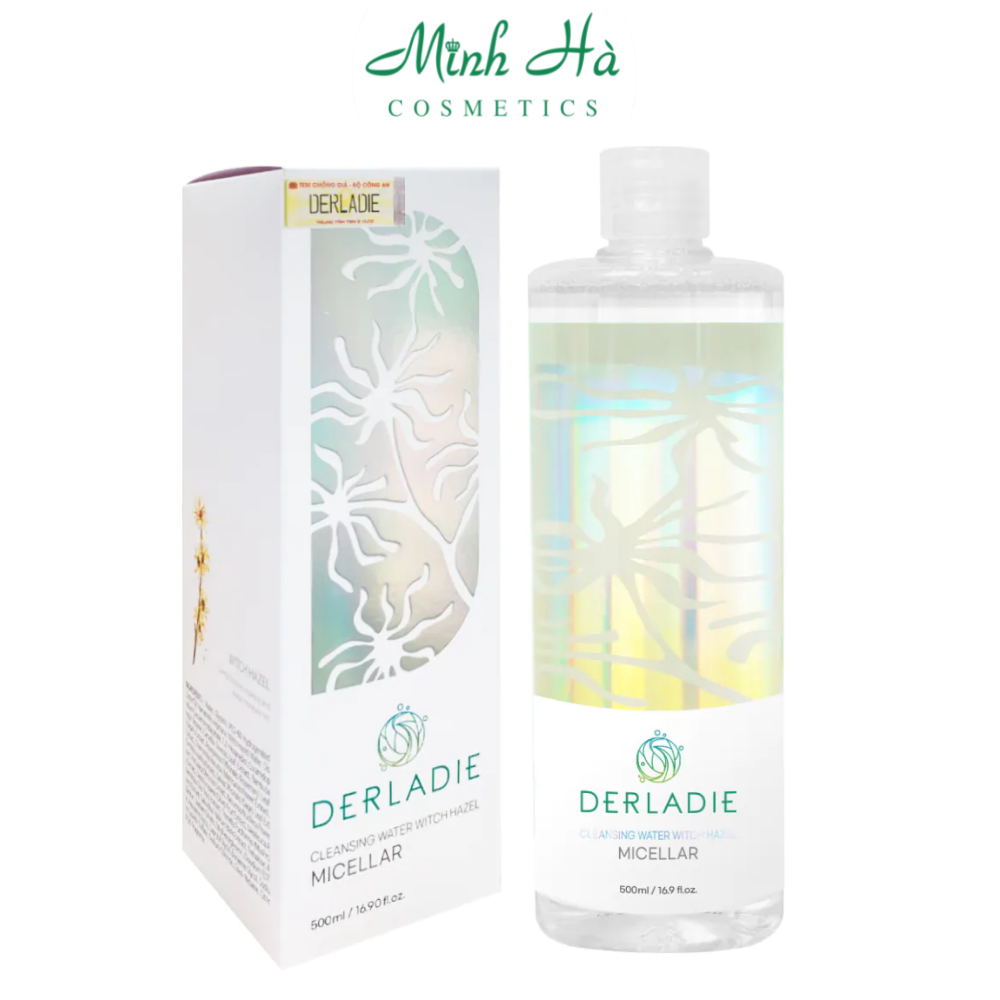 Nước tẩy trang Derladie Cleansing Water Witch Hazel 1000ml giúp làm sạch dầu thừa và bụi bẩn