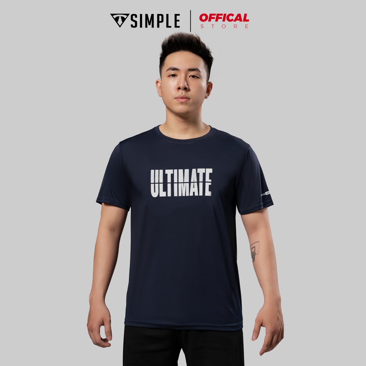 Áo Thể Thao Nam TSIMPLE cổ tròn tay ngắn tập gym vải thun lạnh thoáng mát co giãn chuẩn form MSSAHP008