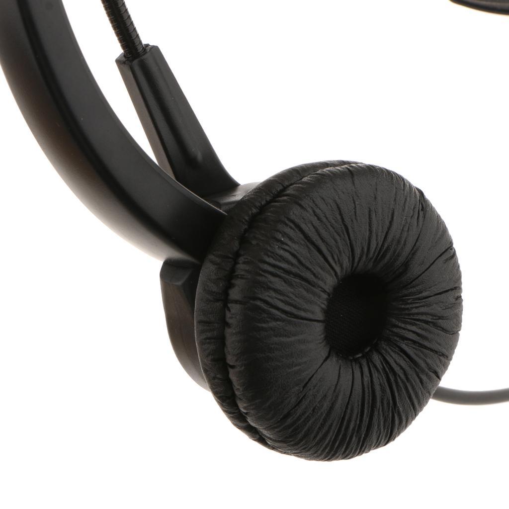 VH500 Hands-free Call Center Headset Headphone Ear Phone Desk Telephone +Mic
