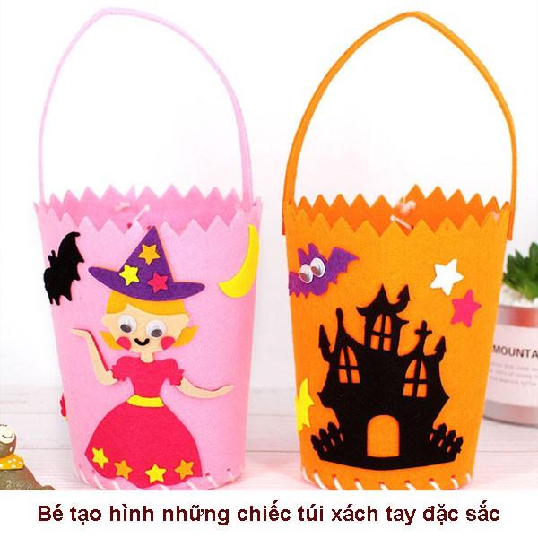 Túi kẹo halloween thủ công phong cách độc đáo cho bé