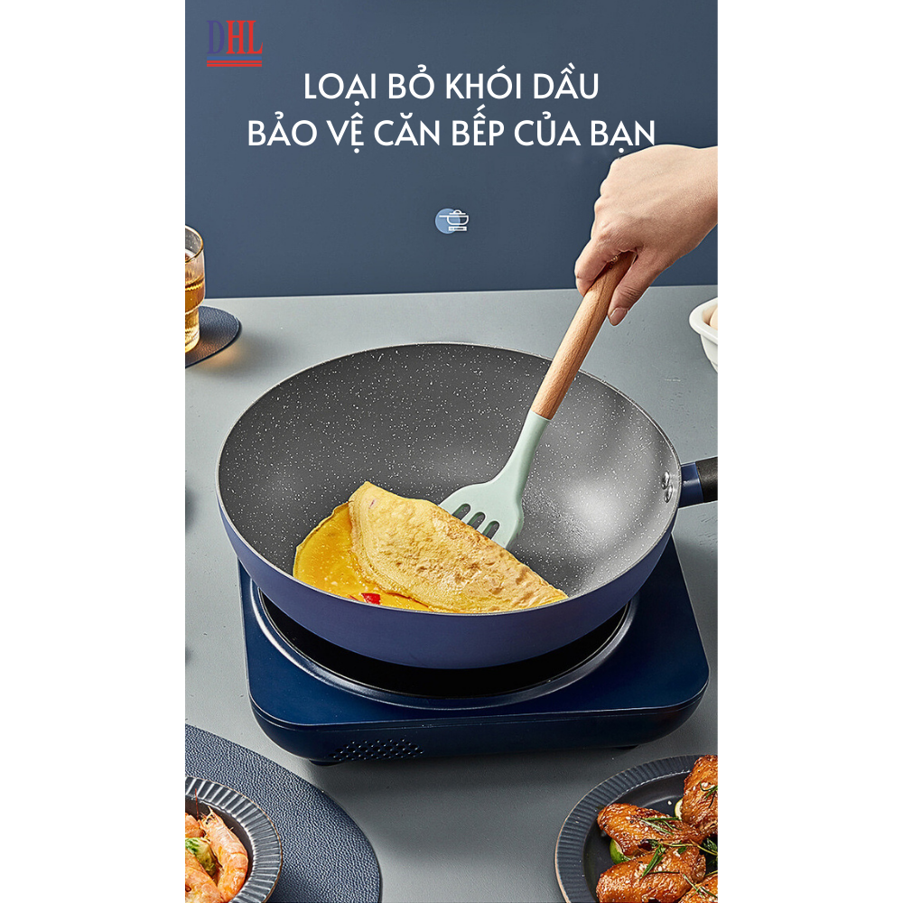 Chảo chông dính vân đá cao cấp hàn quốc Mitomo Cooker King siêu bền- Hàng chính hãng