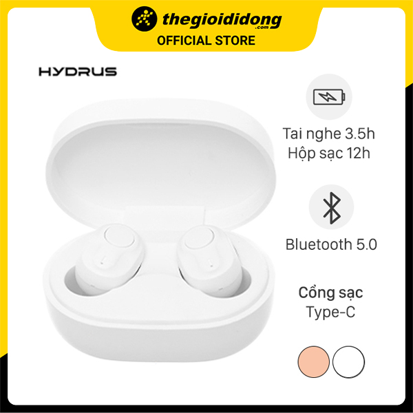 Tai nghe Bluetooth True Wireless Hydrus TS12BC - Hàng chính hãng