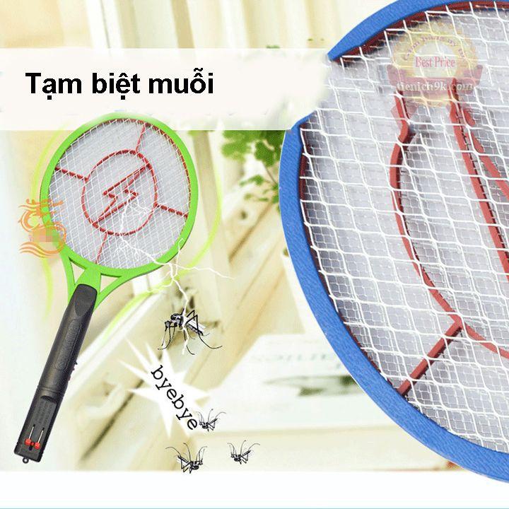 Vợt bắt muỗi tích điện sạc pin 220V không có đèn led