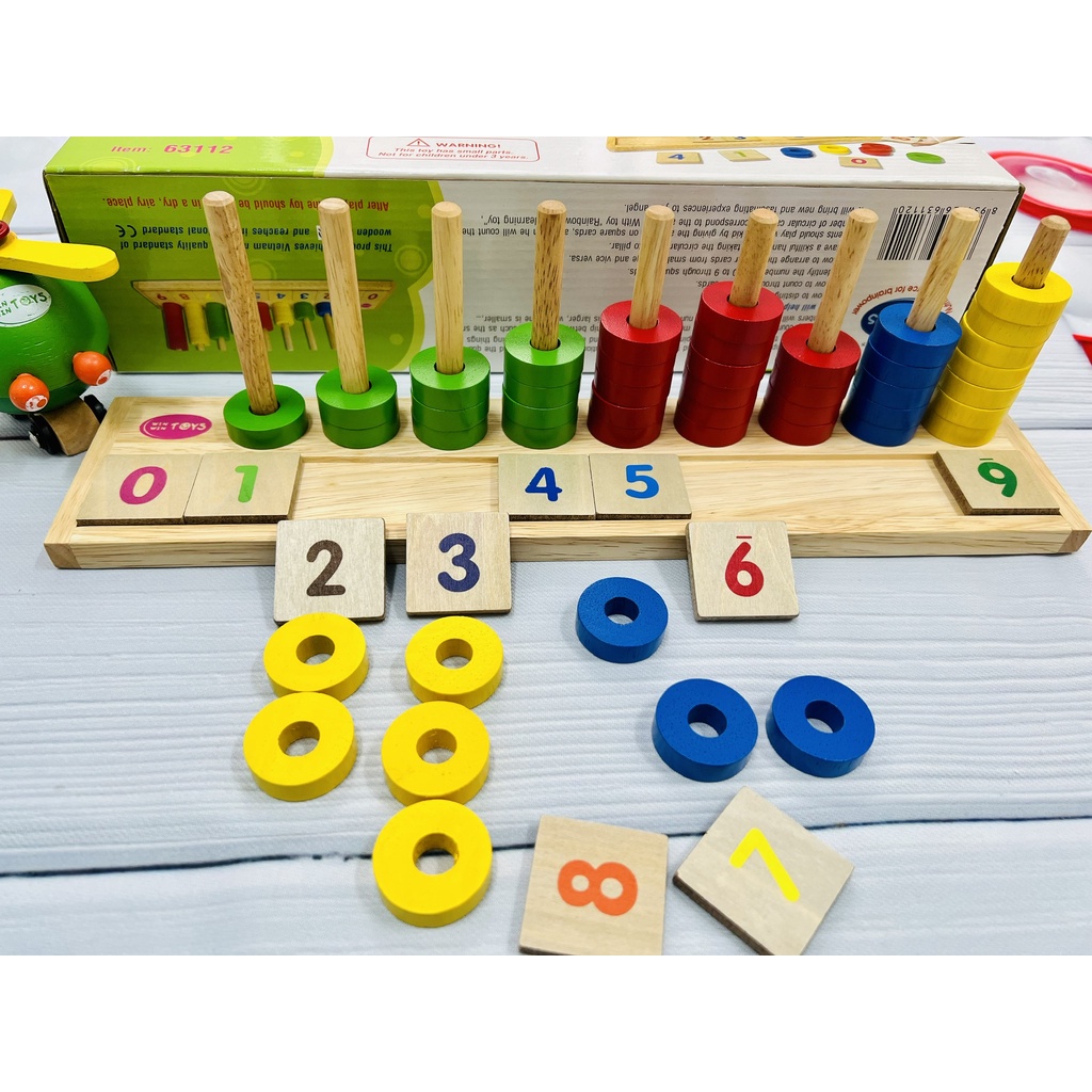 Học đếm bậc thang - Đồ chơi gỗ thông minh Winwintoys cho bé - Metis đồ chơi cho con