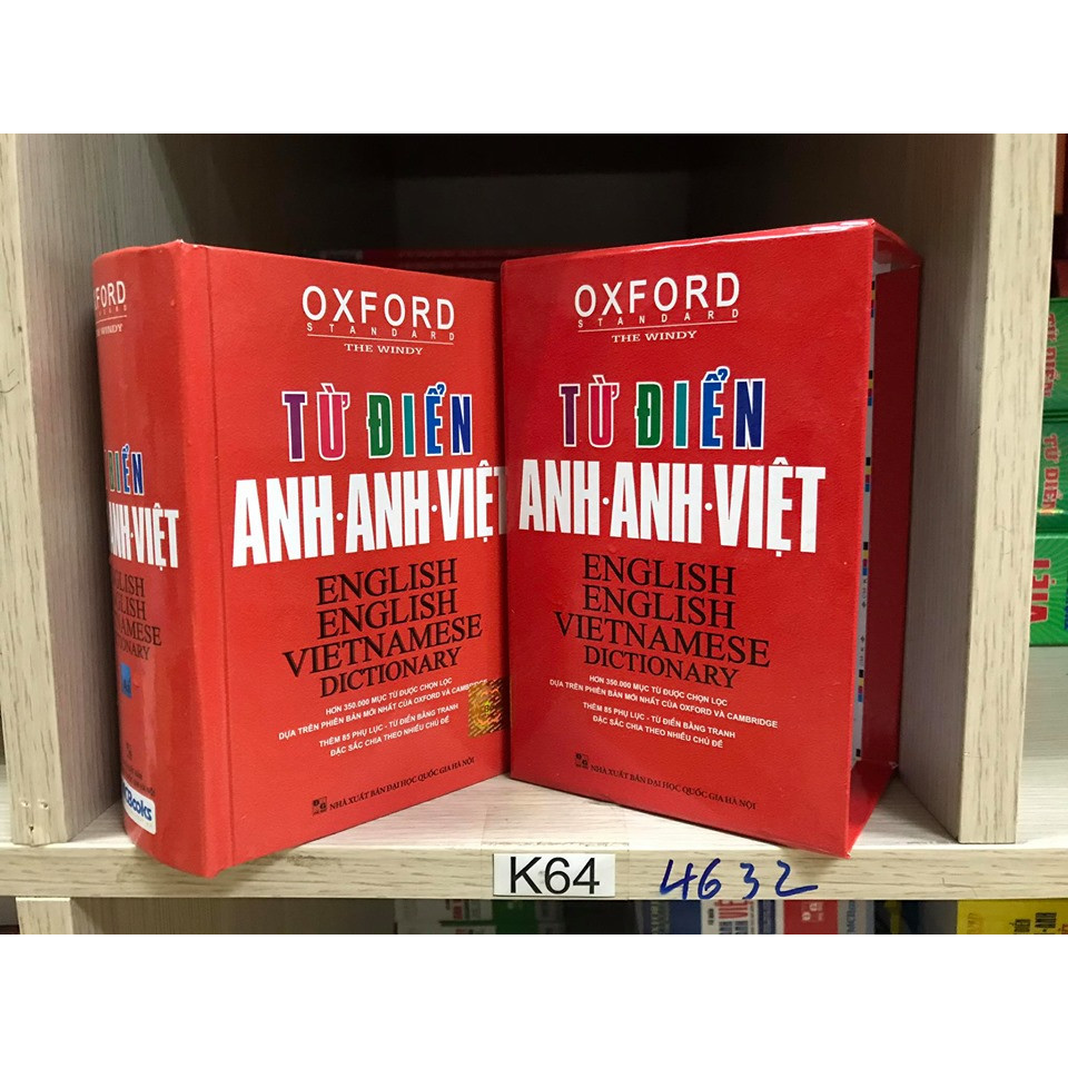 Từ điển Oxford Anh Anh Việt ( bìa đỏ hộp )( tái bản mới nhất  2020 kt)