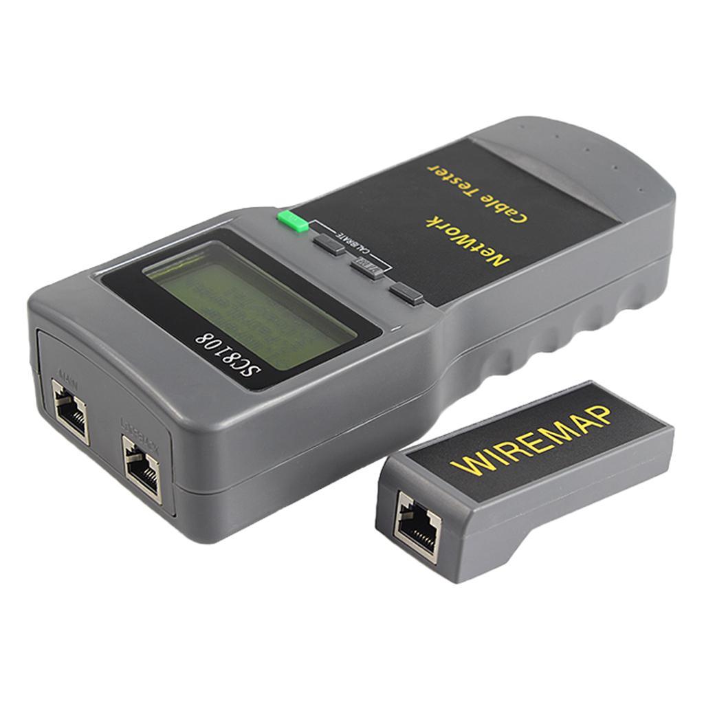 5E 6E Network LAN Length Cable Tester Meter Tools