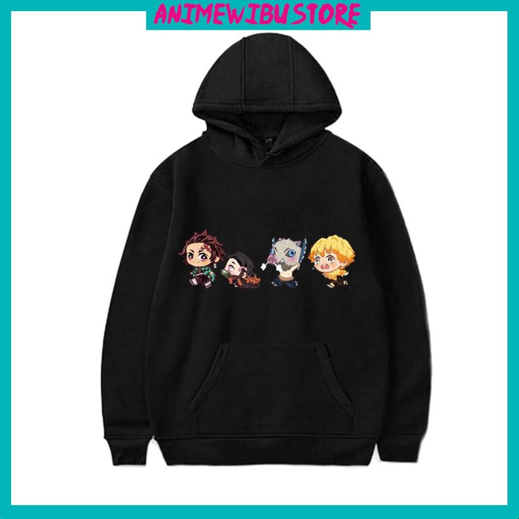 BST Áo Hoodie Kimetsu No Yaiba mẫu Áo Nỉ bông chất dày dặn Anime Demon Slayder