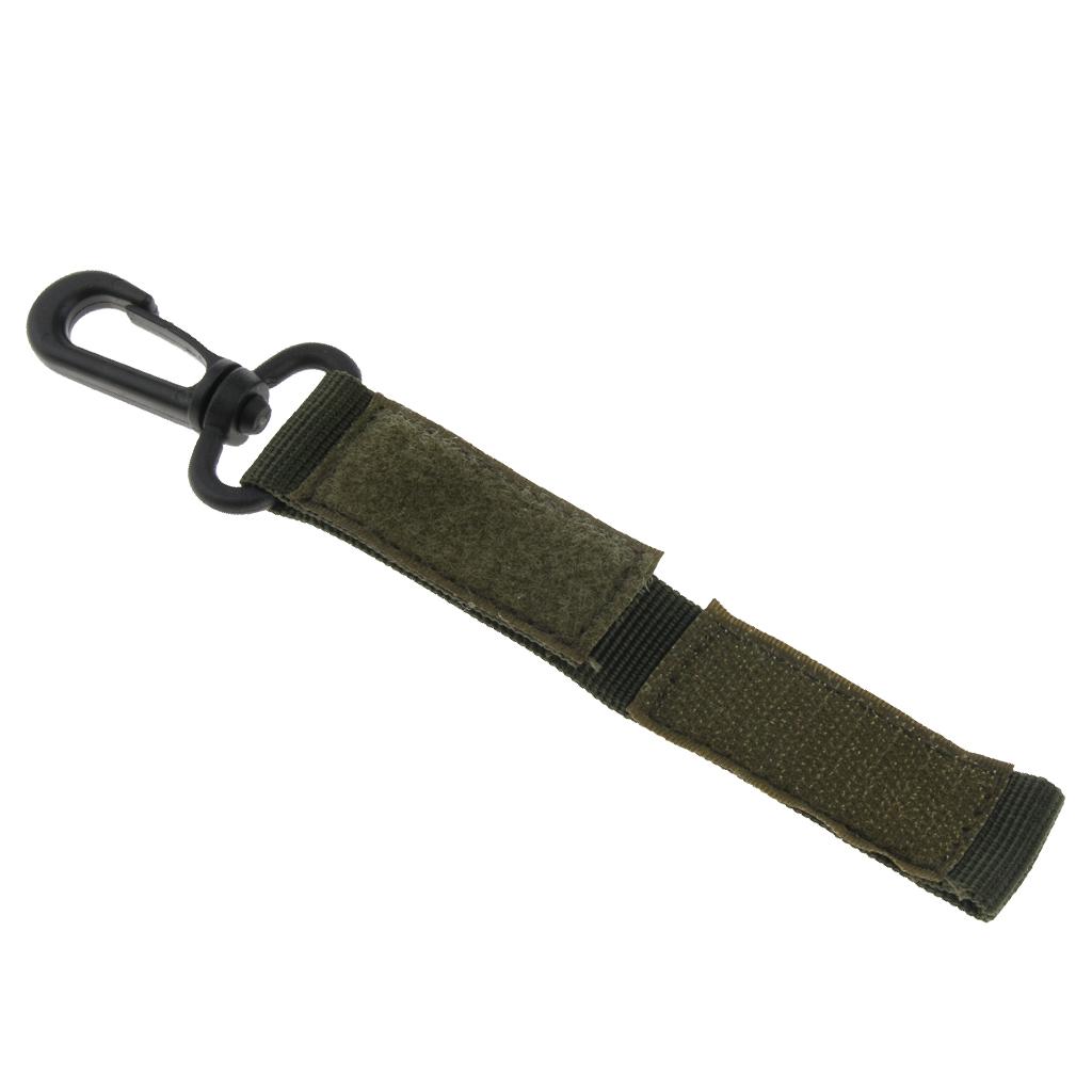 Nylon Key Hook Webbing Molle Buckle Hanging Belt Carabiner Clip Army Green