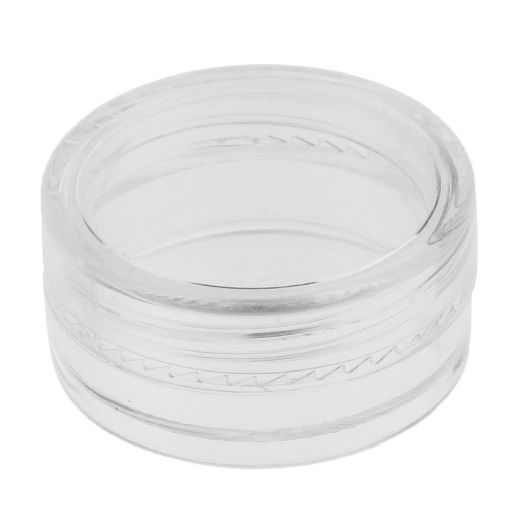 2x 50pcs Reusable Plastic Cosmetic Container Jars Pot for Nails Powder Jewelry