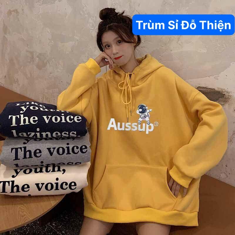 Áo hoodie nam Aussup Phi Hành Gia Chất nỉ bông cao cấp Đủ Size cho nam nữ mặc nhà học chơi ấm áp mùa đông,chống nắng hè