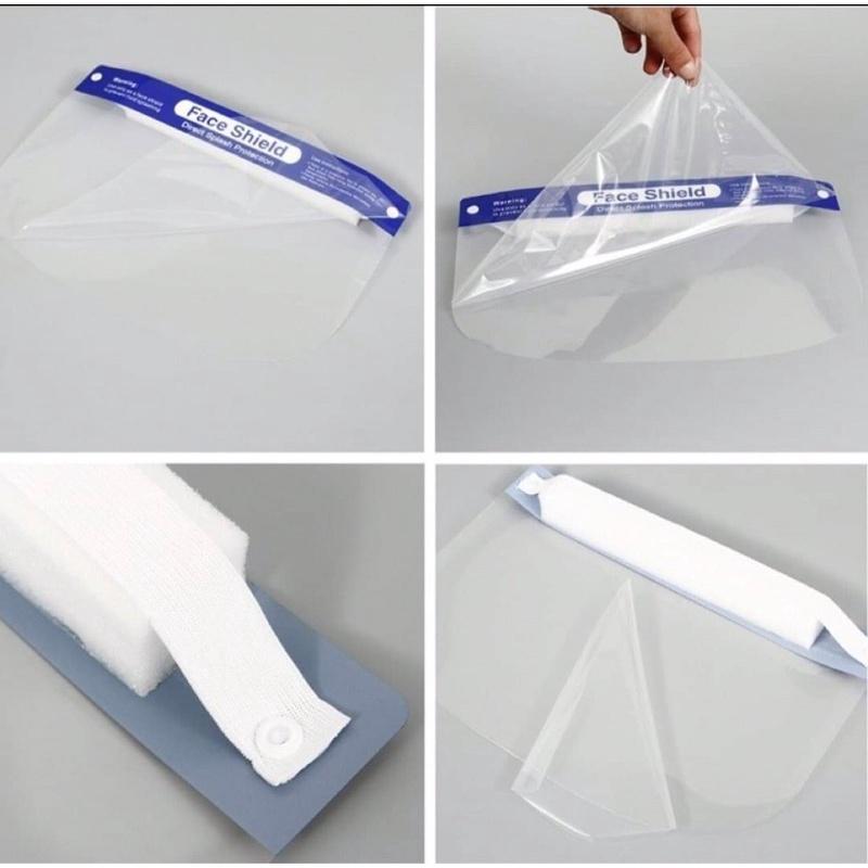 Kính che mặt trong suốt, kính bảo hộ chống bụi mịn và giọt bắn hiệu quả Face Shield