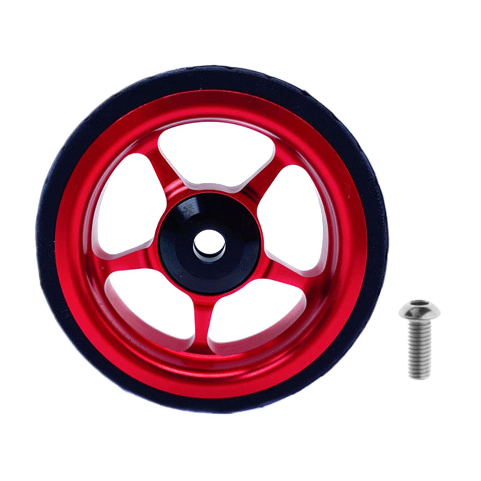 2-4pack Easy Wheel for Folding Bike EZ Wheels Wheel Easywheel Red