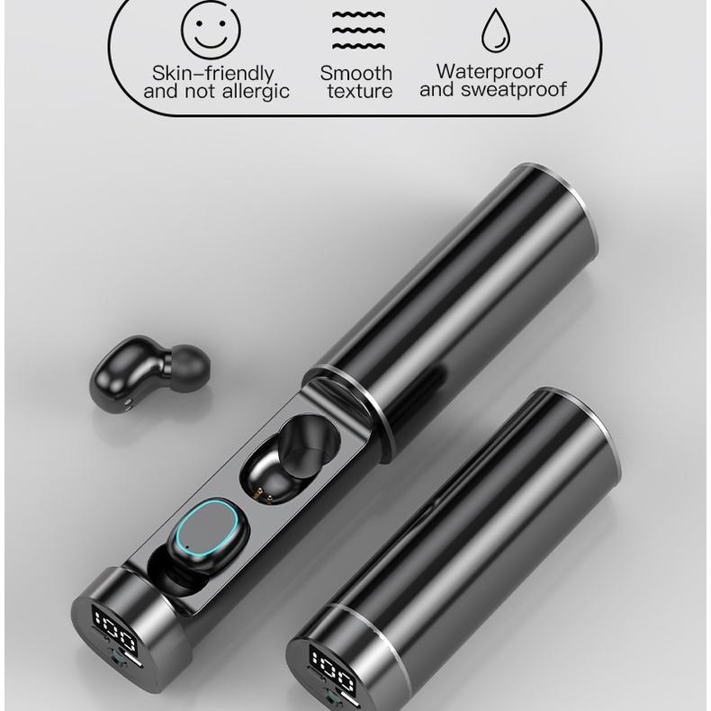 Tai Nghe Nhét Tai Bluetooth 5.2 Chip Có Đèn LED Và Mic