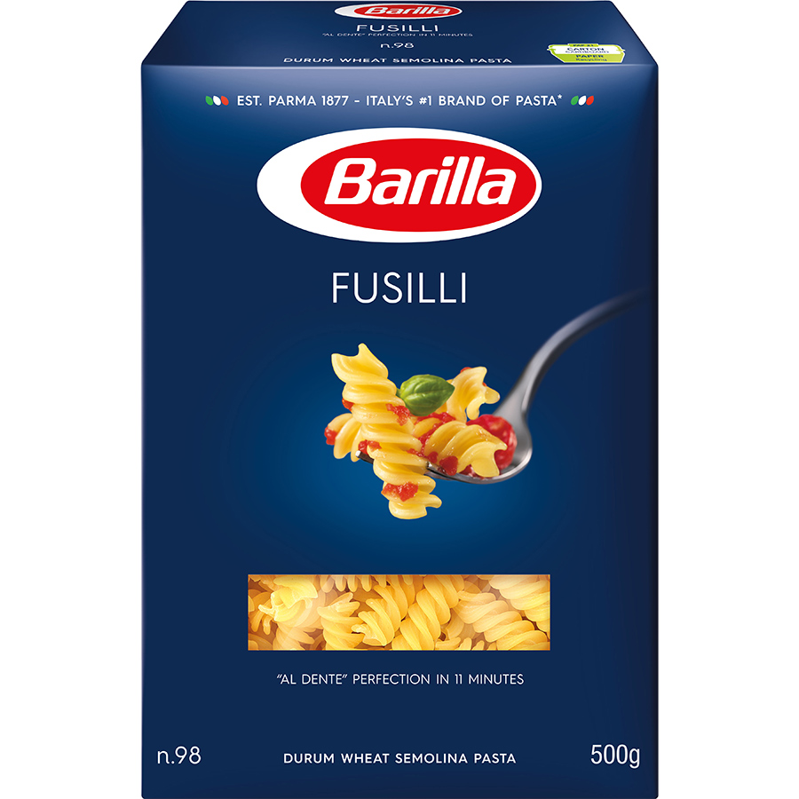 Mì Nui Barilla Hình Xoắn Các Cỡ Fusilli