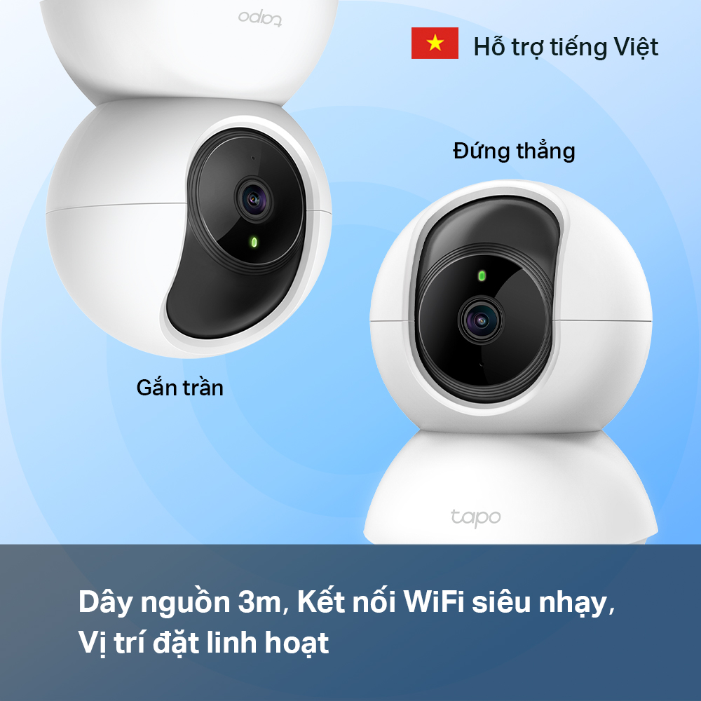 Camera Wifi TP-Link Tapo C210 Độ Phân Giải 3MP Lưu trữ 256GB Giám Sát An Ninh - Hàng Chính Hãng