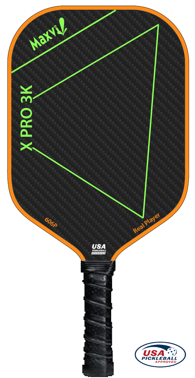 VỢT PICKLEBALL X PRO 3K MẶT SỢI CARBON 3K ĐAN CHÉO TẠO SOÁY CHO NGƯỜI CHƠI CHUYÊN NGHIỆP CÓ TRỢ LỰC