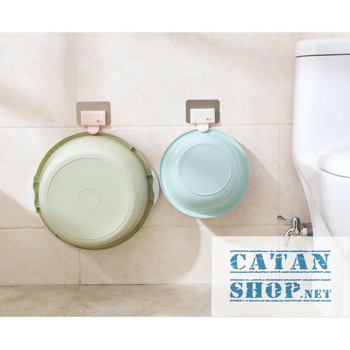 Móc Nhựa Dán Tường Treo Thau Chậu, Khăn, Giá Gắn Tường Treo Đồ Nhà Bếp, Nhà Tắm GD378-MTreoThau-2T