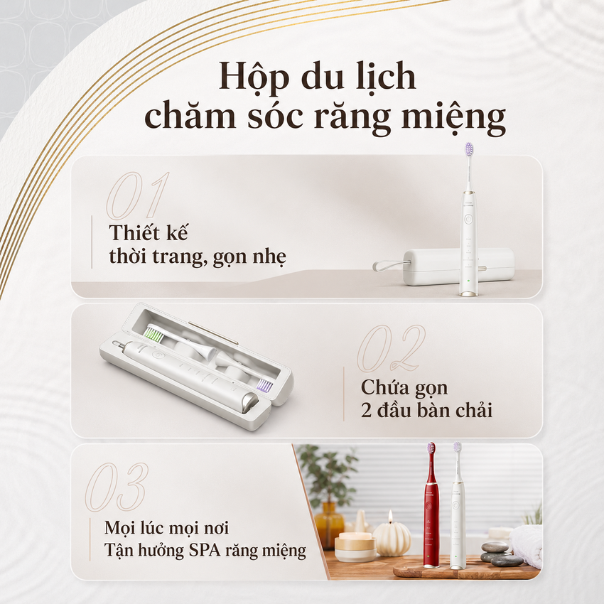 Bàn chải đánh răng điện Philips Sonicare Gentle Multi-effec Serial 3900 HX2491/01 - Hàng Chính Hãng