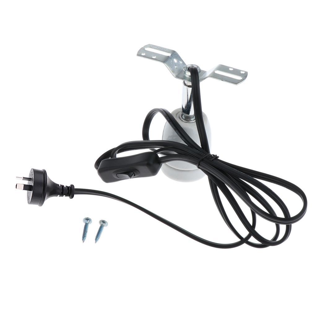 1pcs Reptile Ceramic Heat Lamp Heating Bulb Holder Stand for Reptile Habitat