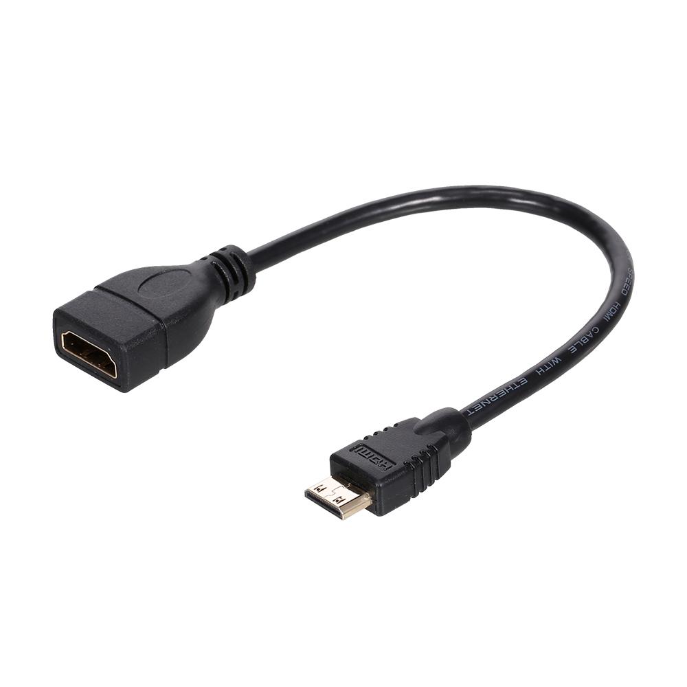 Mini HD to HD Cable Mini HD Male to HD Female Adapter Cable HD 1080P Resolution for Camera Laptop Tablet Projector TV