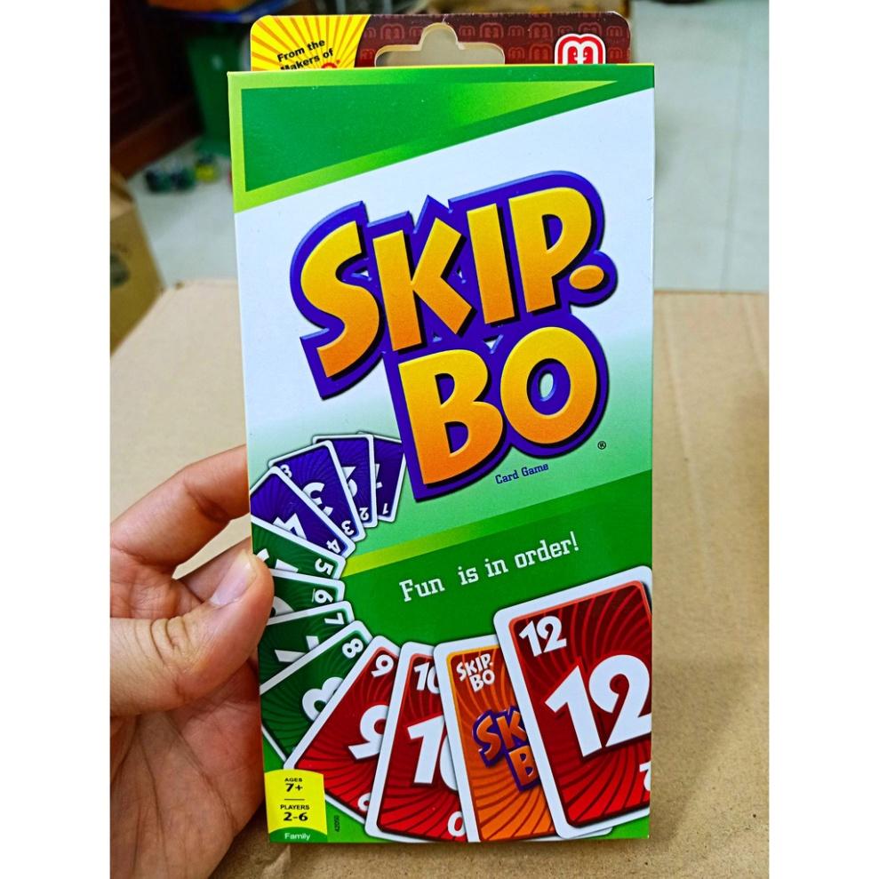 Bộ 162 thẻ bài chơi trò Board Game UNO SKIP BO bản tăng cấp UNO