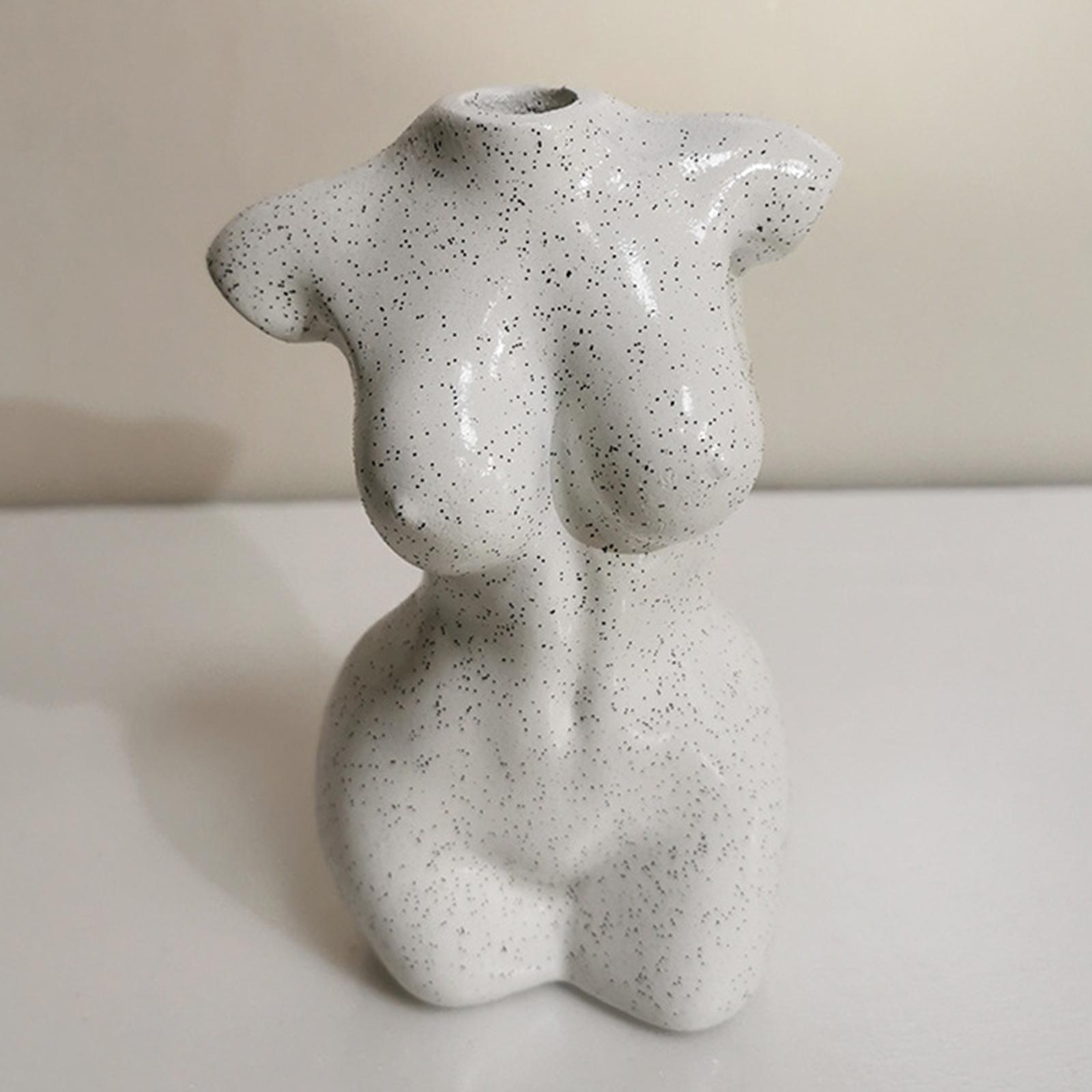 Female Body Vase Plants Pot Art Statue Desktop Decor