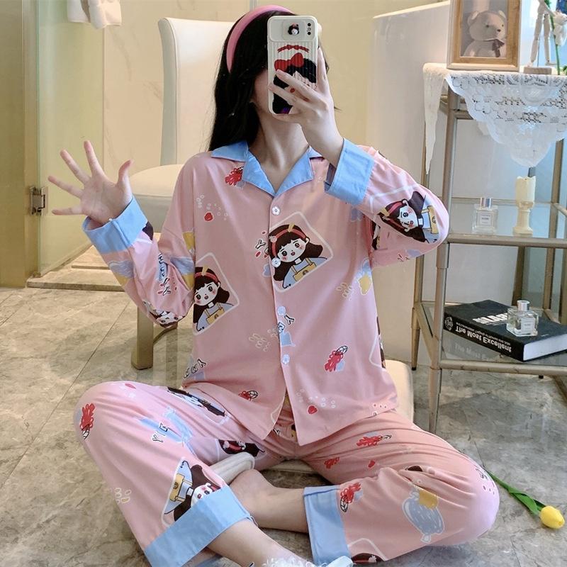 Pijama - Đồ Bộ Ngủ Nữ Áo Dài Quần Dài Nhiều Mẫu Họa Tiết Xinh DDCP05