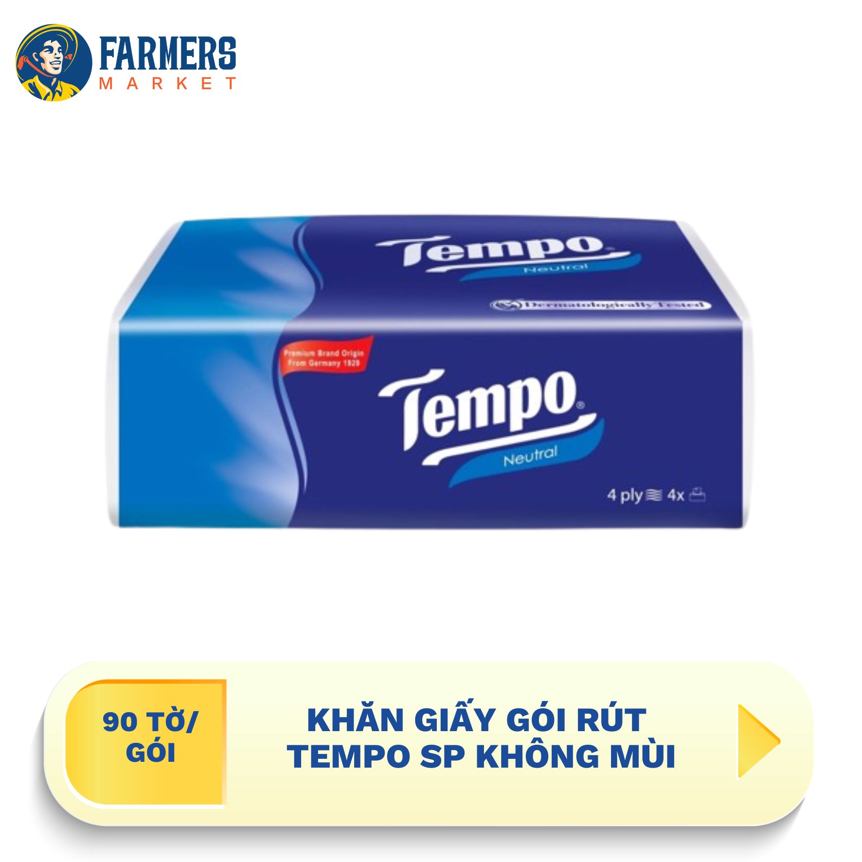 [Giao hàng toàn quốc] Khăn giấy gói rút Tempo SP không mùi (90 Tờ/Gói)