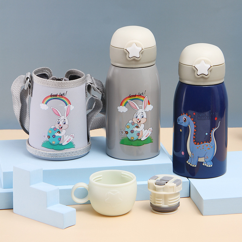 Bình: Giữ Ủ Nhiệt Ưu Tiên Cho Bé Đi Học 500ml+Kèm Túi Đựng chất liệu Inox 316 Có Cốc