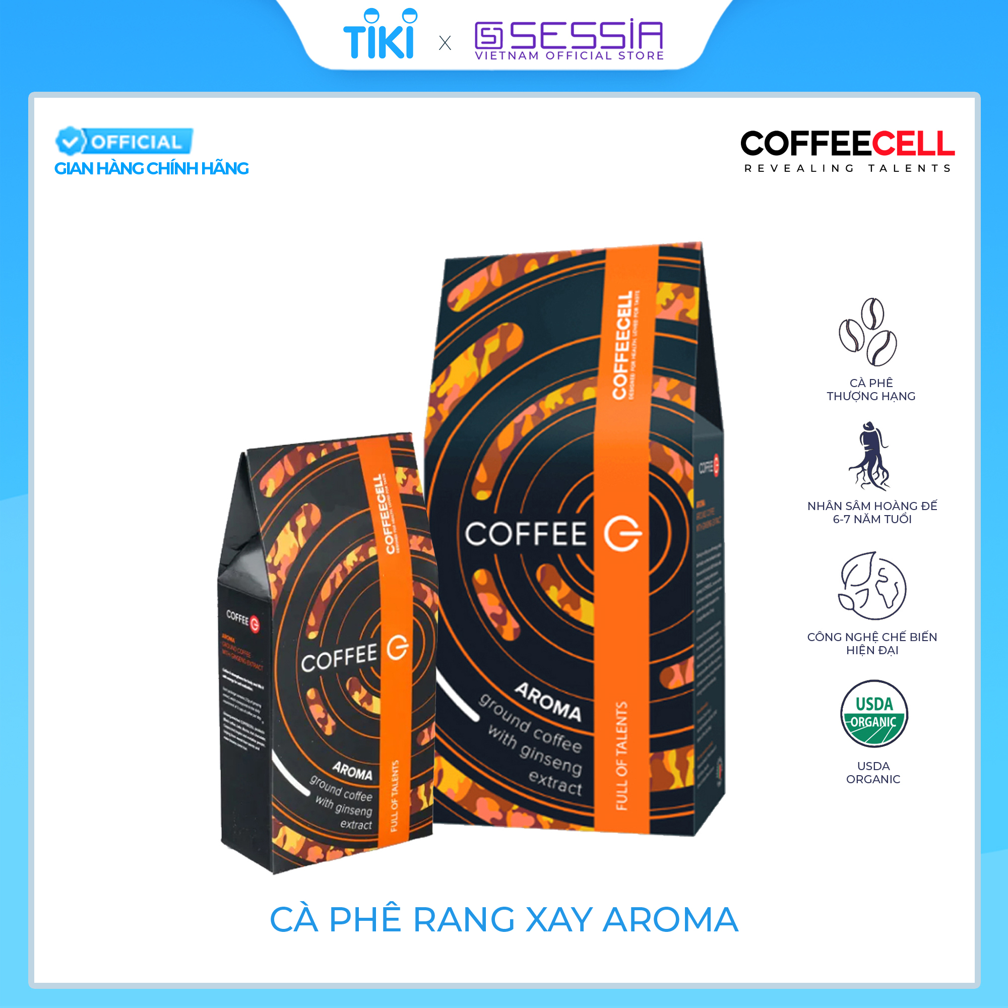 Bộ Sưu Tập Cà Phê Rang Xay Coffee G Với Nhân Sâm Hoàng Đế COFFEECELL - Arabica, Aroma & Immuno - Hàng Chính Hãng