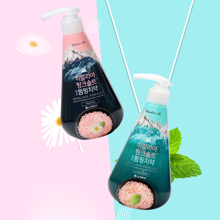 Kem đánh răng thơm miệng thảo dược Himalaya Pinksalt Hàn Quốc 285g