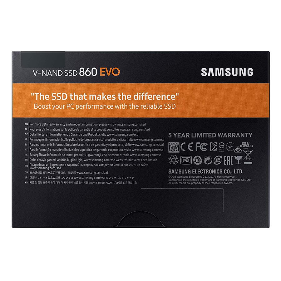 Ổ Cứng SSD Samsung 860 Evo MZ-76E1T0BW 1TB Sata III 2.5 inch - Hàng Nhập Khẩu