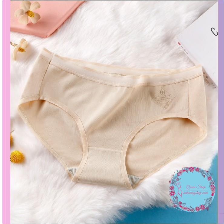 Quần lót nữ cotton viền in nổi kháng khuẩn có chọn size chọn màu - đồ lót cotton nữ QL06