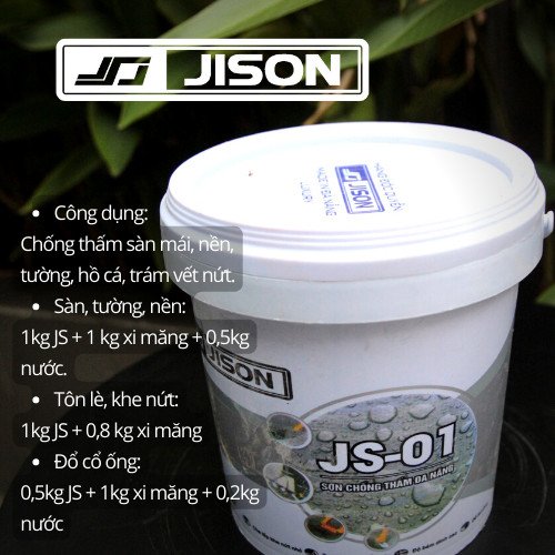 Sơn chống thấm 2 thành phần Jison JS-1 Cao Cấp lon 5kg