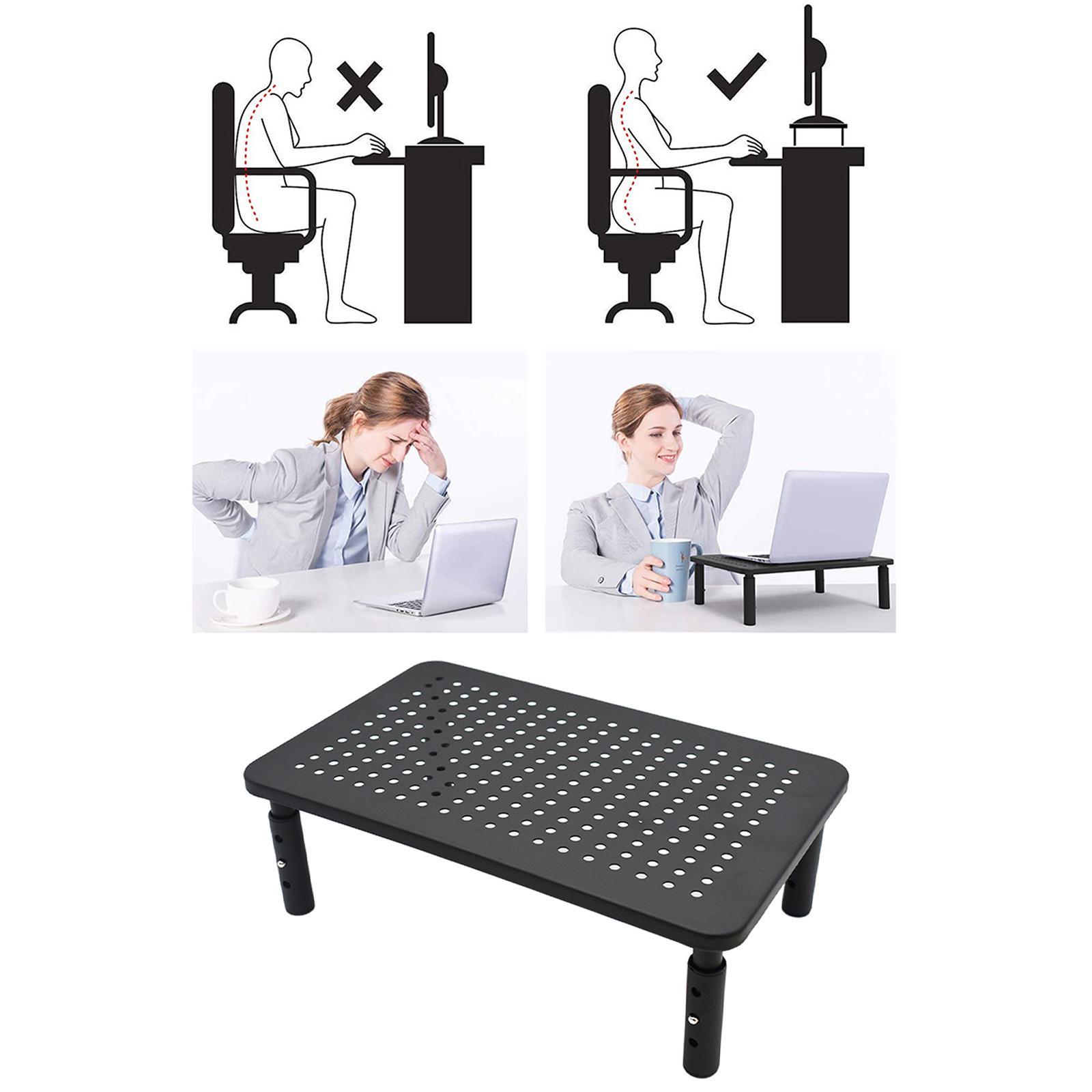 Monitor Stand Riser with Mesh Platform Height Adjustable for Computer PC