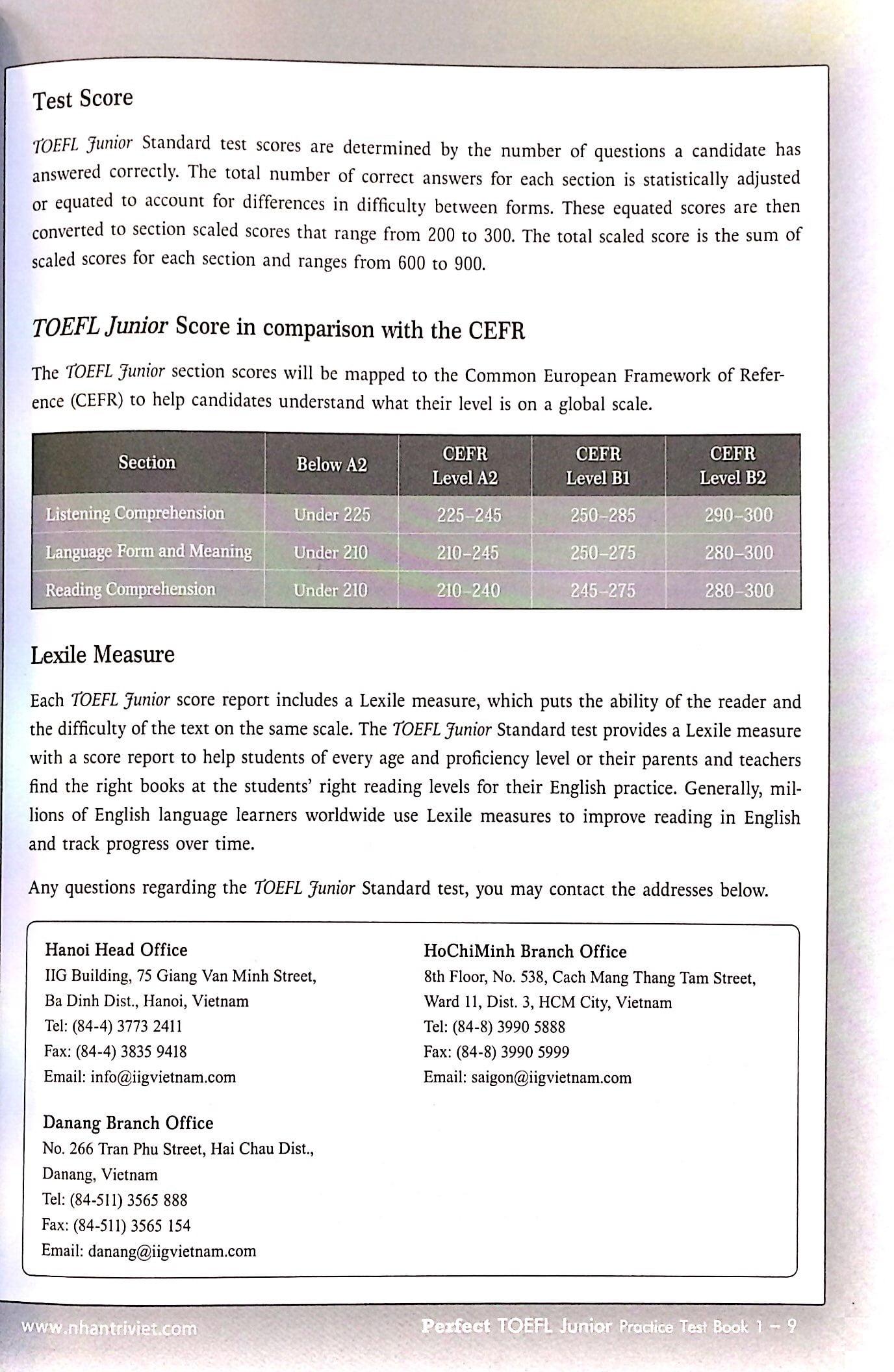Sách Perfect Toefl Junior Book 1 (Kèm CD)