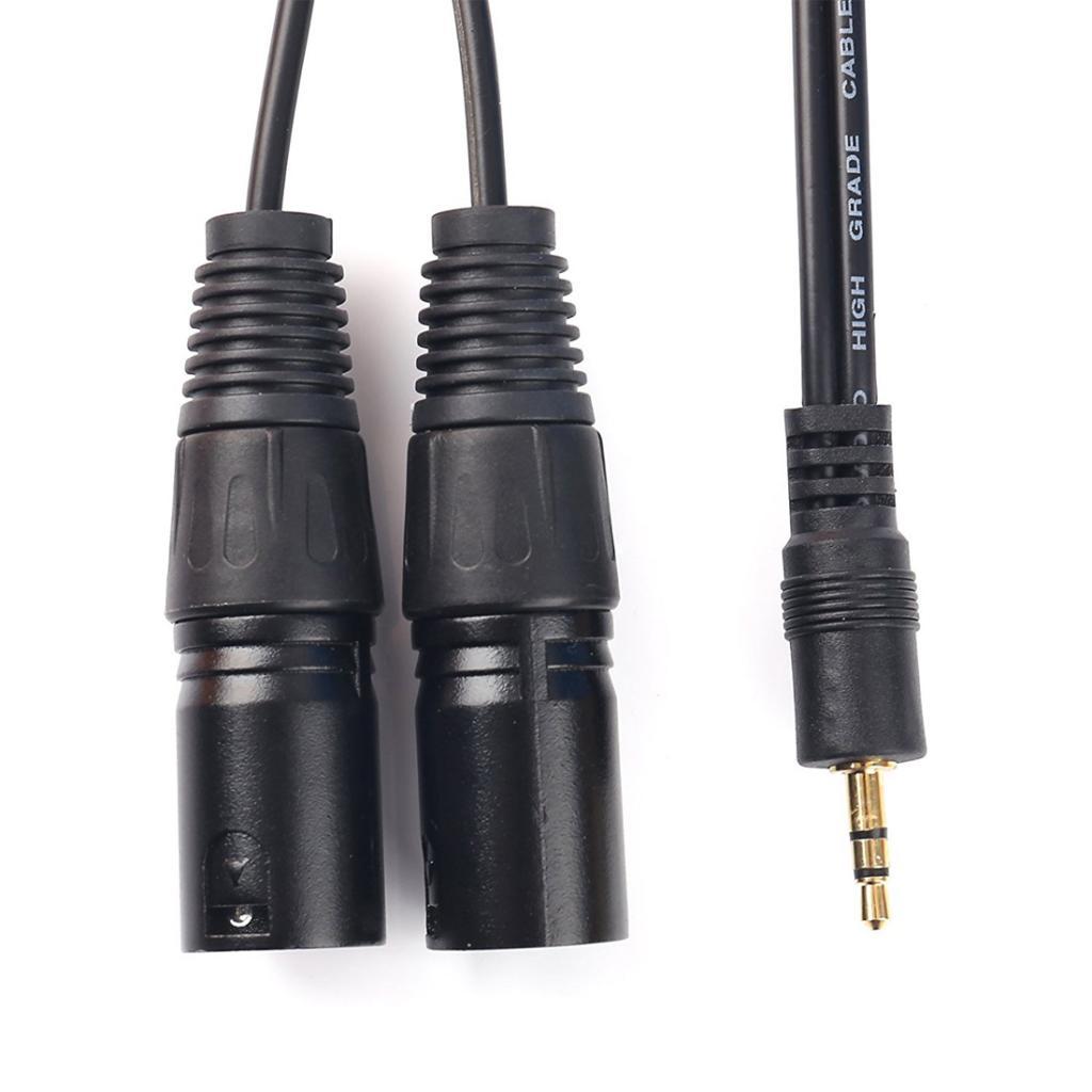 3.5mm  1/8" Stereo male to Dual XLR Male Adapter Cable 1.5m