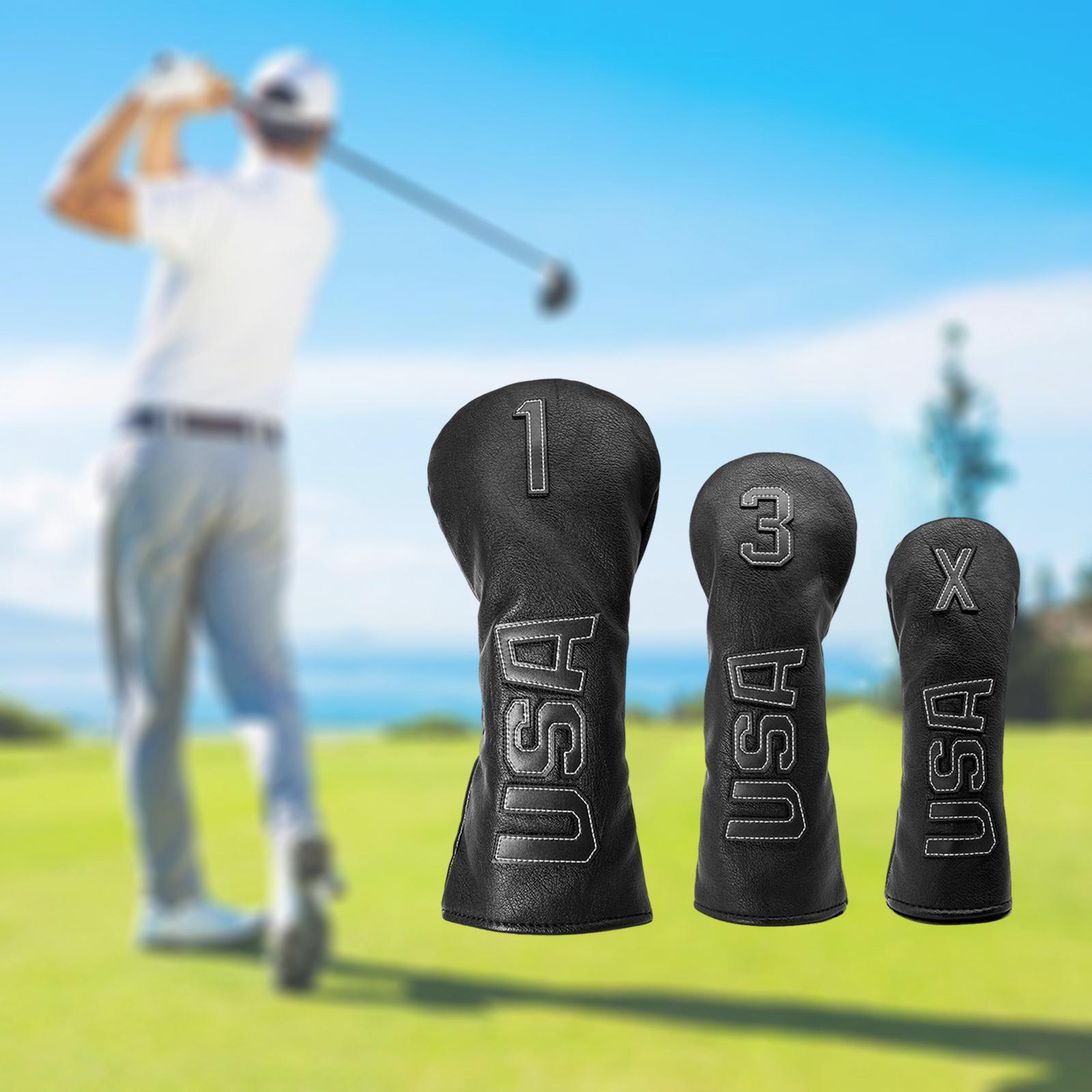 PU Golf Head Cover for Fairway Woods Protector Case Club Headcover