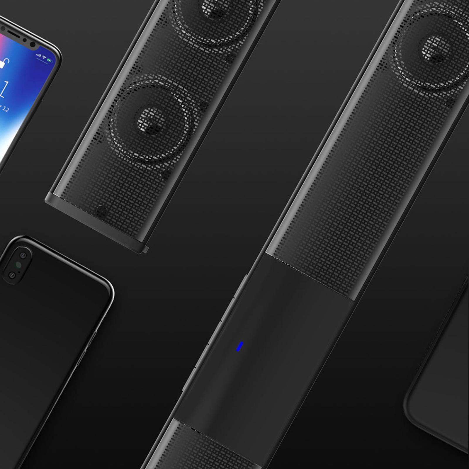 Portable TV Soundbar Bluetooth Speaker System Subwoofer Loudspeaker AUX New