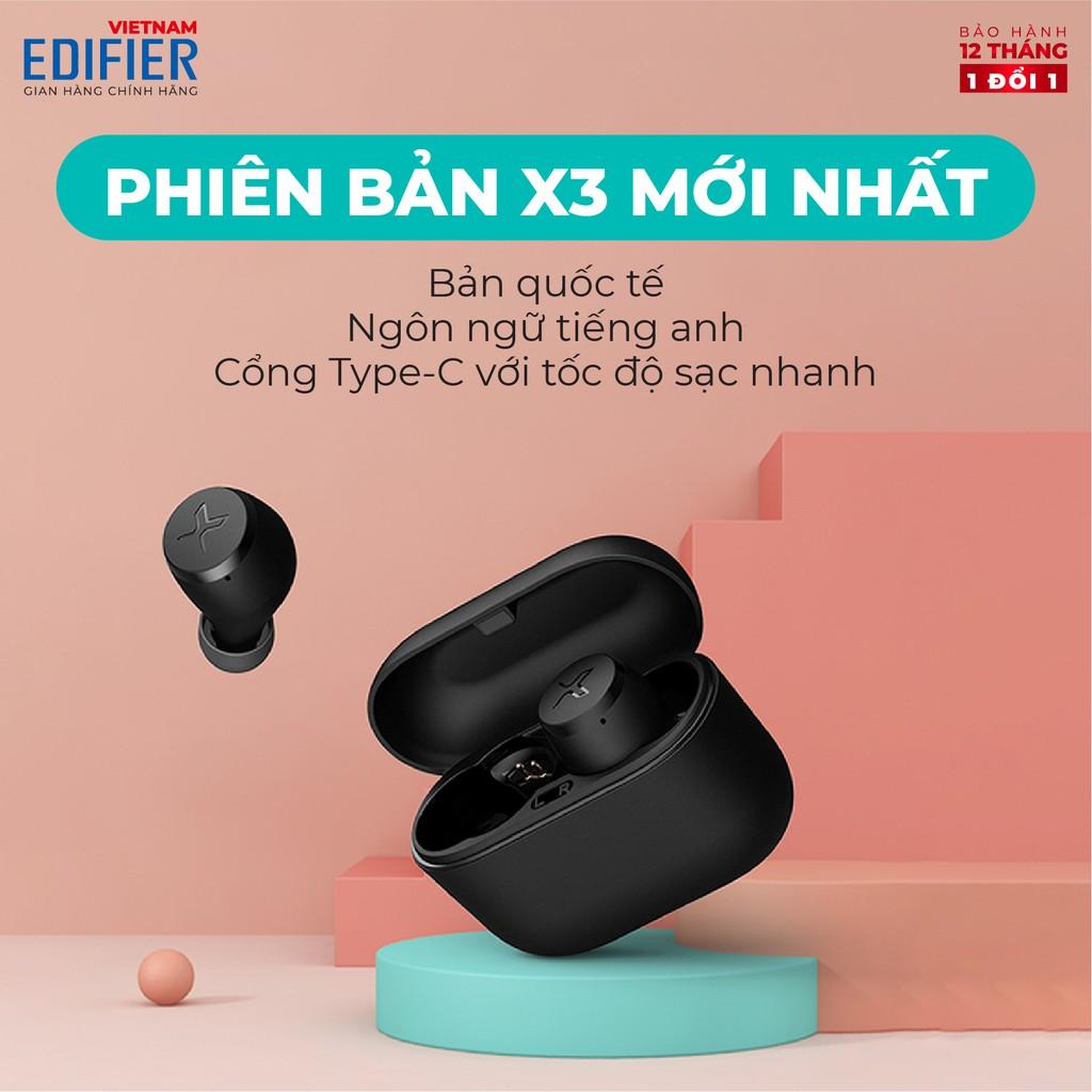 Tai nghe Bluetooth 5.0 EDIFIER X3 Âm thanh Stereo Chống nước IP55 - Hàng chính hãng