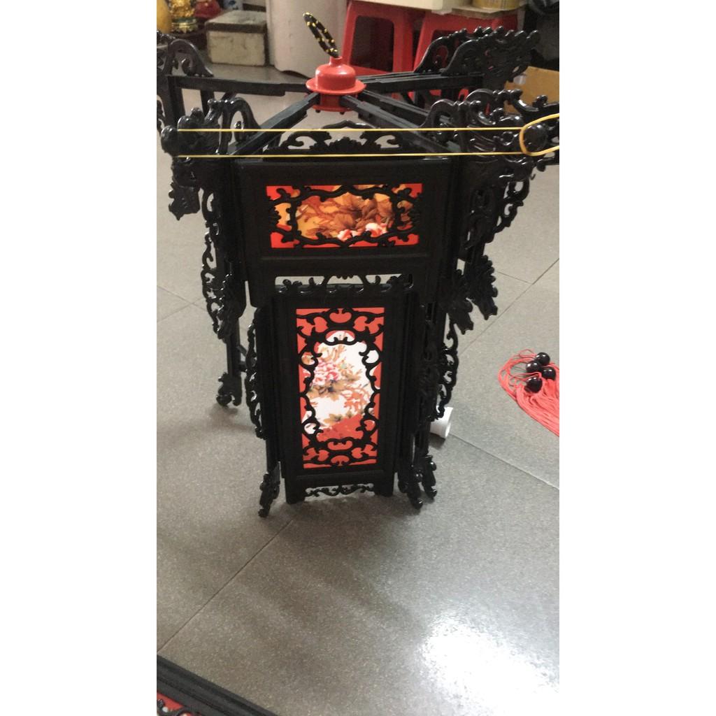 Đèn lồng trang trí tết lễ hội đèn trang trí nhà mới đèn lồng nhựa giả gỗ size 45