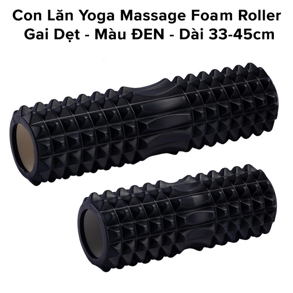 Foam Roller Massage - Con Lăn Yoga Mát Sa Tập Gym Tập Thể Thao Giãn Cơ Ống Trụ Lăn Xốp Có Gai Hãng miDoctor