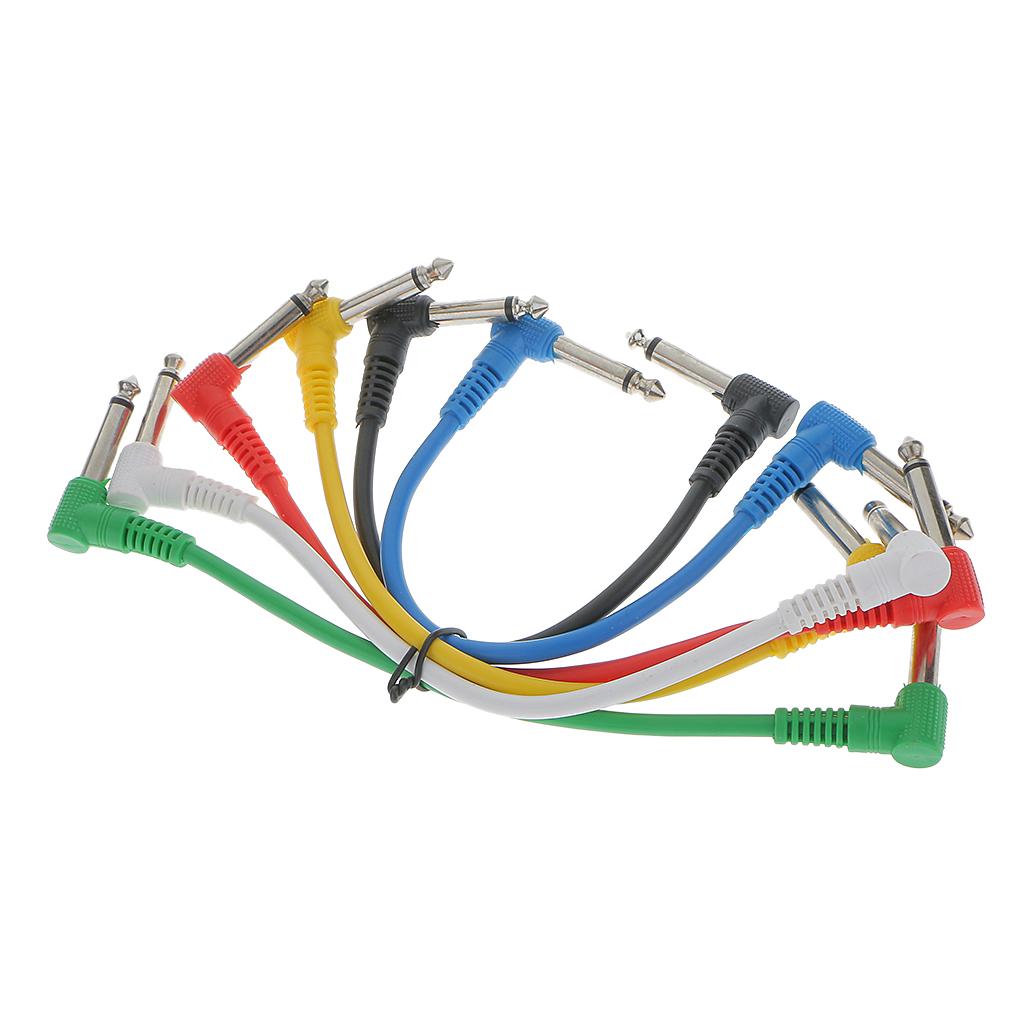 Sunnimix Gói 6 Ghita Điện Cáp Hiệu Ứng Bàn Đạp Dây Cho Guitar Bass Nóng