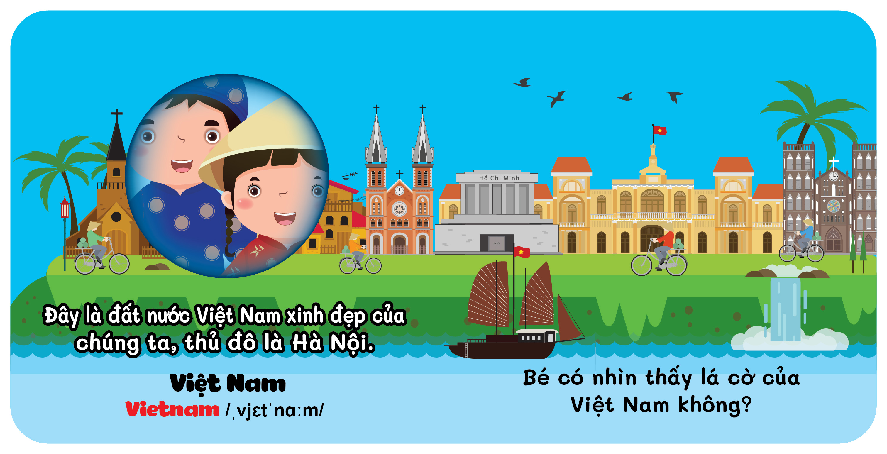 Sách - Đố Bé Ở Sau Là Gì - Song Ngữ Anh Việt - Trang Phục - National costume (các trang đều là Bìa Cứng chống nước)