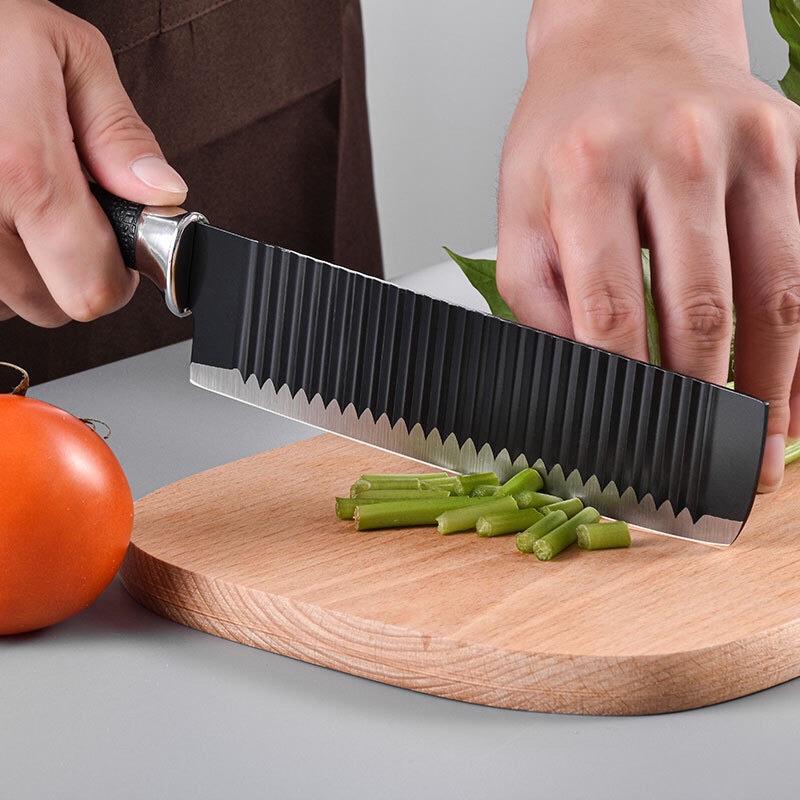 Bộ dao Nhật lượn sóng ASAKH làm bếp 6 món chất liệu hộp kim cao cấp chống gỉ - Set dao Nhật Asakh 6 món