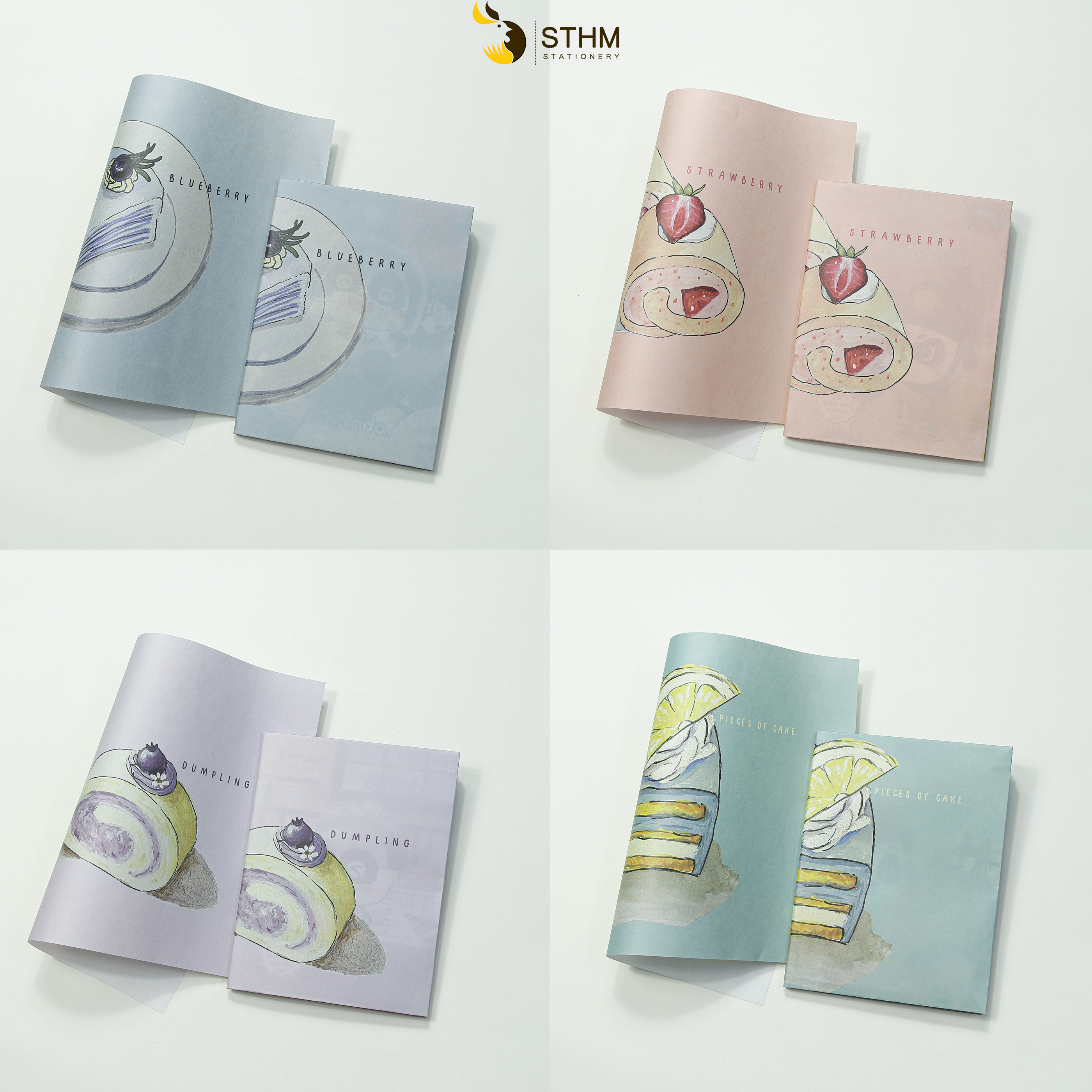 - Giấy bao tập A5 - Cake - Kraft trắng 100gsm - Tặng kèm nhãn vở